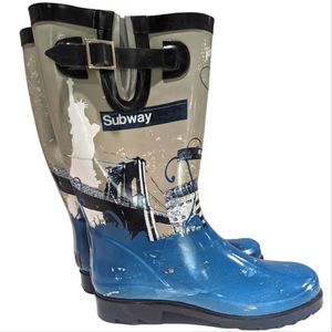 Chooka New York Subway rain boots 9